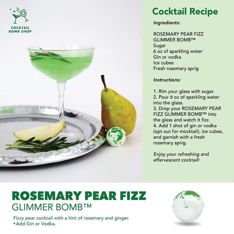 ROSEMARY PEAR FIZZ - COCKTAIL BOMB